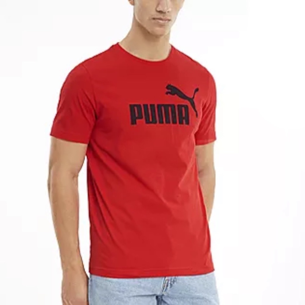 Puma Essentials Mens Crew Neck Short Sleeve Graphic T-Shirt Size Small
